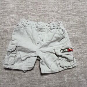 Sesame Street Toddler Boys Elmo Cargo Shorts – Khaki Beige – Size 3T